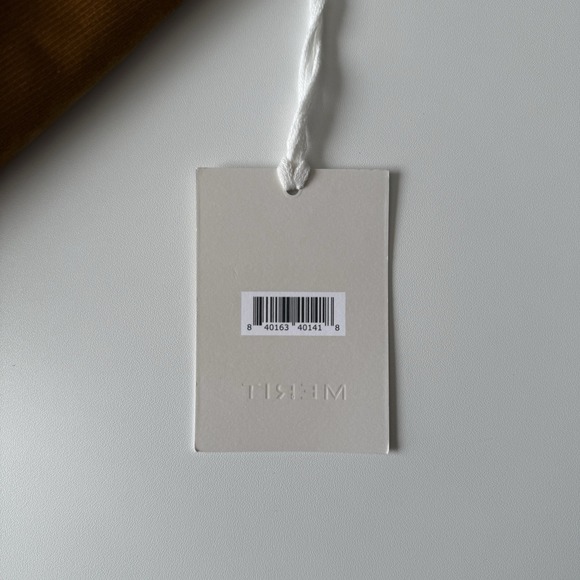 NWT Merit Corduroy Cosmetic Makeup Bag Rust Orange Tie Closure - Picture 4 of 5